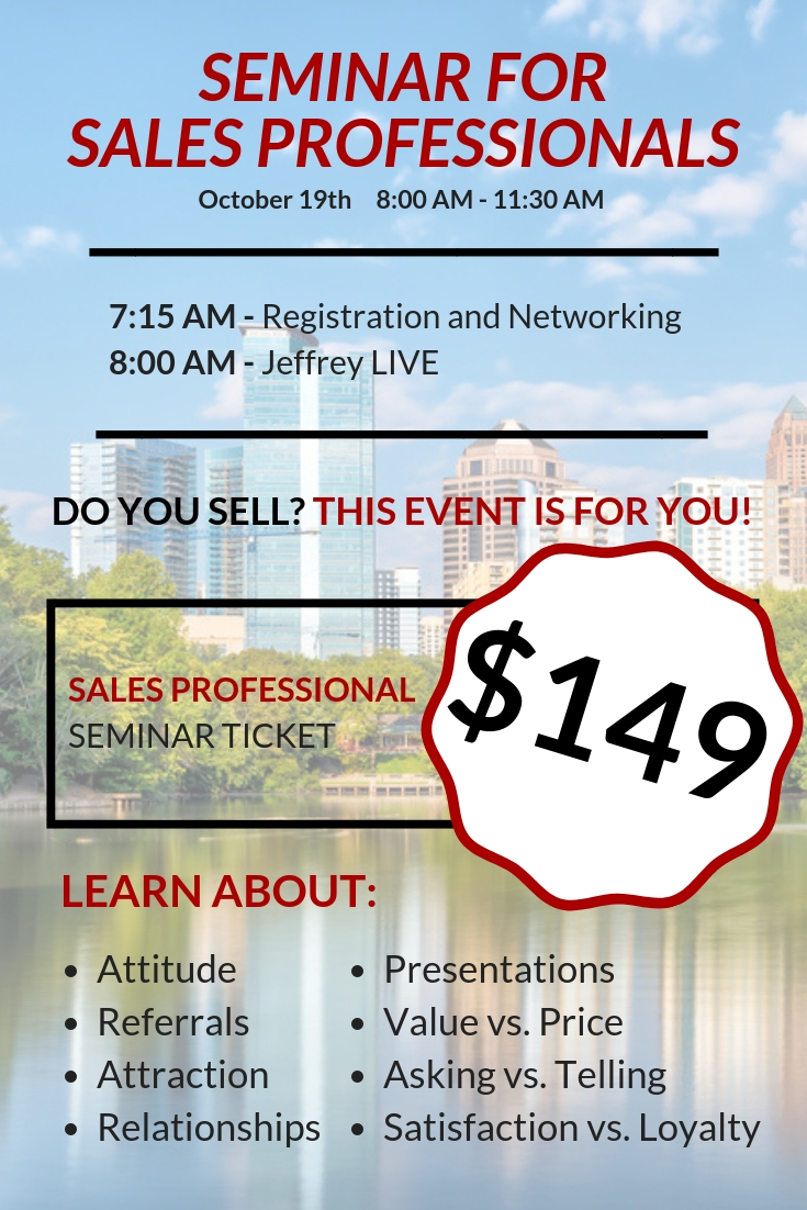 Sales Training in Philadelphia for Sales Professionals with Jeffrey Gitomer